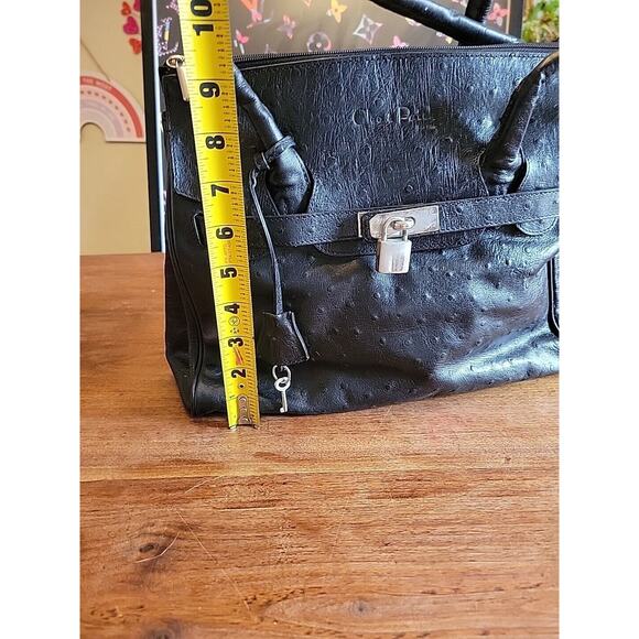 Cleo and Patek Paris Womens Black Leather ShoulderBag Purse Handbag Pattern - Picture 12 of 16